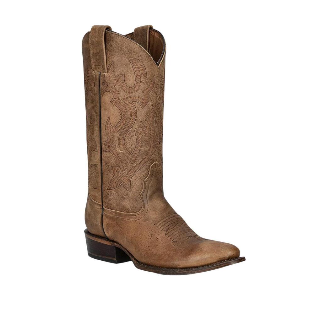 NEW CORRAL men's embroidery round toe boots in tan brown